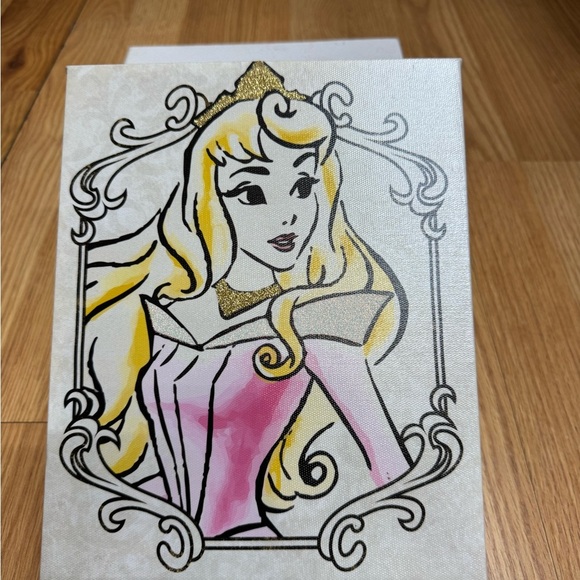ARTISSIMO .  Disney Princess Canvas Art - Pink and Gold - Picture 1 of 2